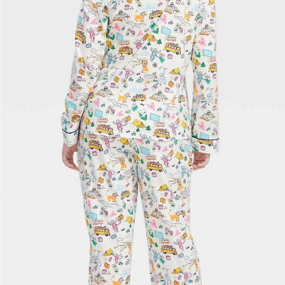 NWT Roller Rabbit x Target Women's Roadtrip Long Sleeves and Pants Pajama Set - Picture 2 of 2